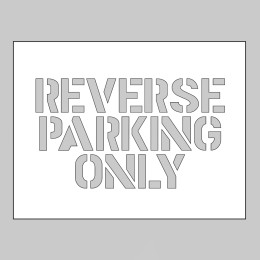Stencil - Reverse Parking Only - 