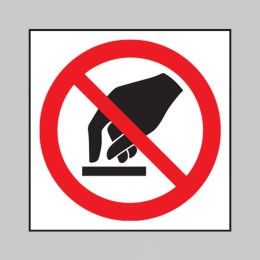 Do Not Touch Symbol (Roll of 100 Labels) - 