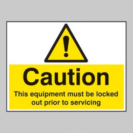 Caution - this Equipment Must be Locked Out Prior to Servicing - 