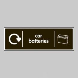Car Batteries - WRAP Recycling Sign - 
