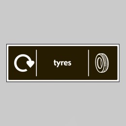 Tyres - WRAP Recycling Sign - 
