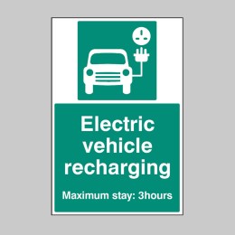 Electric Vehicle Recharging Point - Maximum Stay 3 Hours - 